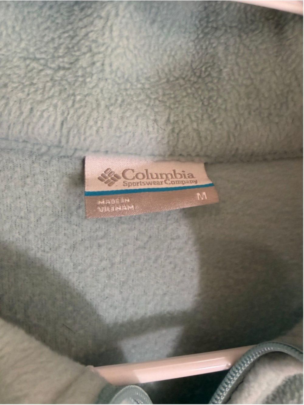 Women's Columbia Fleece Jacket Size M Light Blue Full Zip - Picture 3 of 5